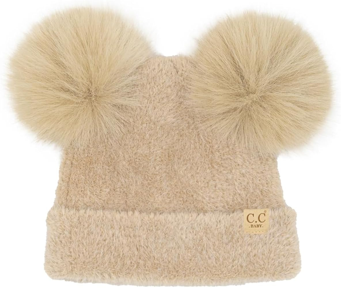C.C Baby Pom Pom Multicolored Beanie for Boys Girls- Comfortable Soft Warm Infant Baby Knit Skull... | Amazon (US)