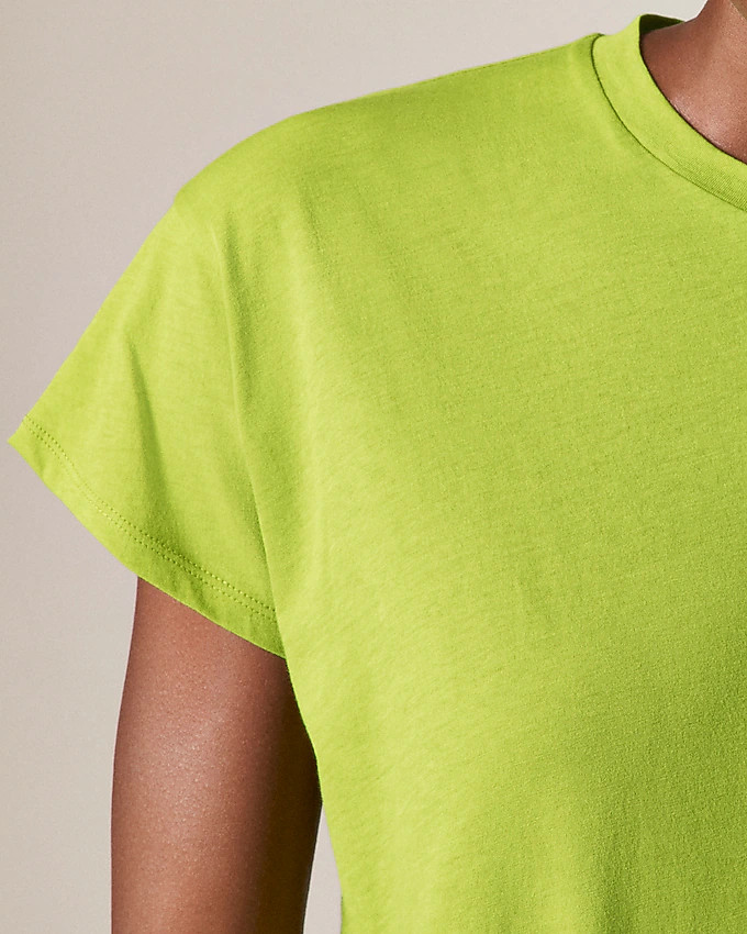 Feather jersey cropped T-shirt | J. Crew US