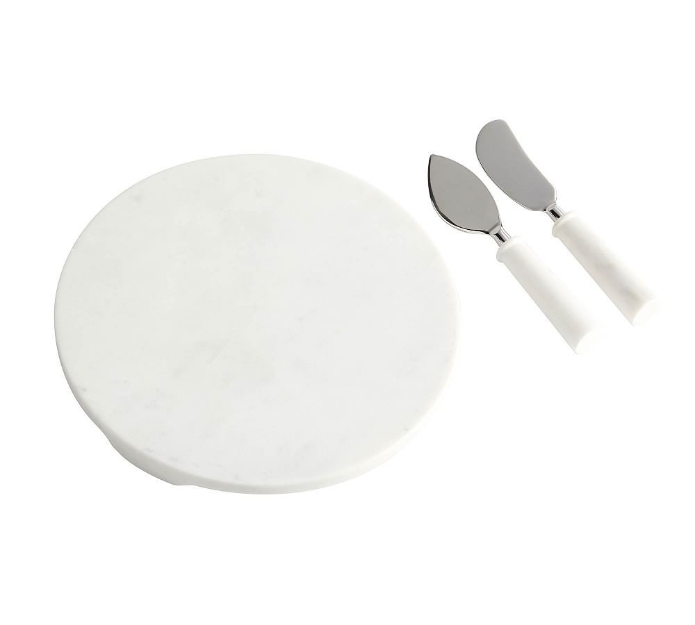 Marble Cheese Board for 2 Gift Set, Social Distance Edition - White | Pottery Barn (US)