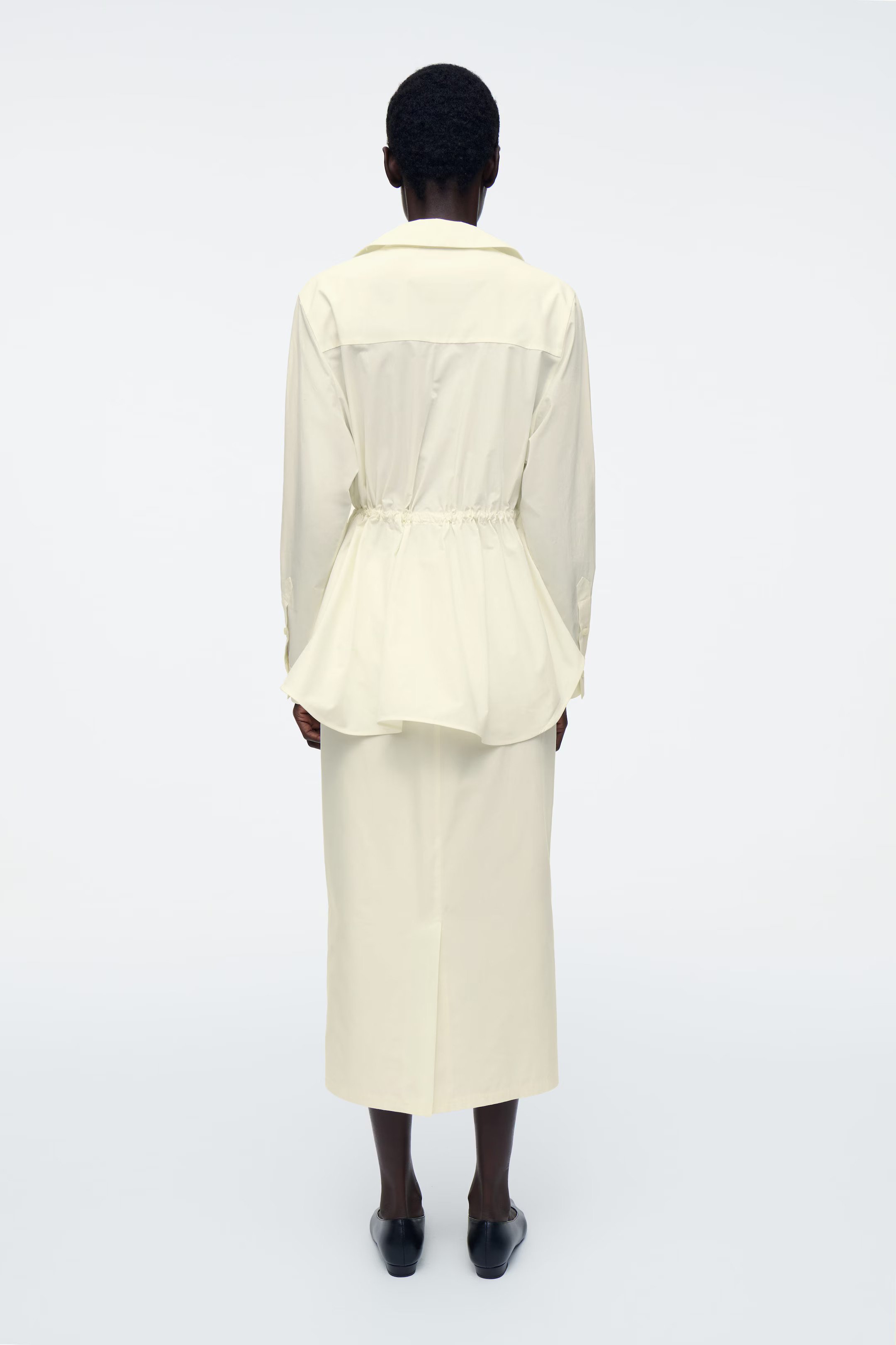 DRAWSTRING-WAIST SHIRT - BUTTERMILK | COS | COS UK