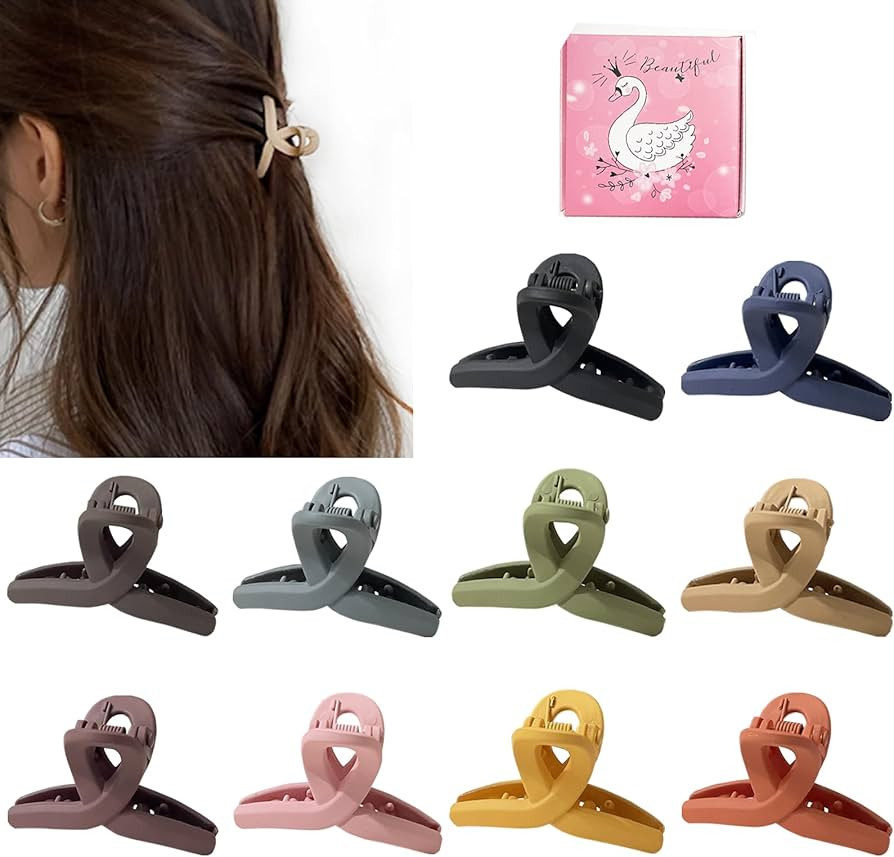 Small Hair Clips for Women Girls, 1.5" Mini Hair Claw Clips for Thin Hair, Matte Non-slip Small C... | Amazon (US)
