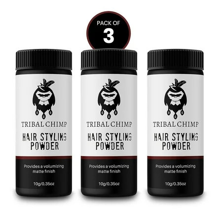 Tribal Chimp Hair Styling Powder Volumizing & Texturizing Colorless Matte finish 0.35oz 3 PACK SET | Walmart (US)