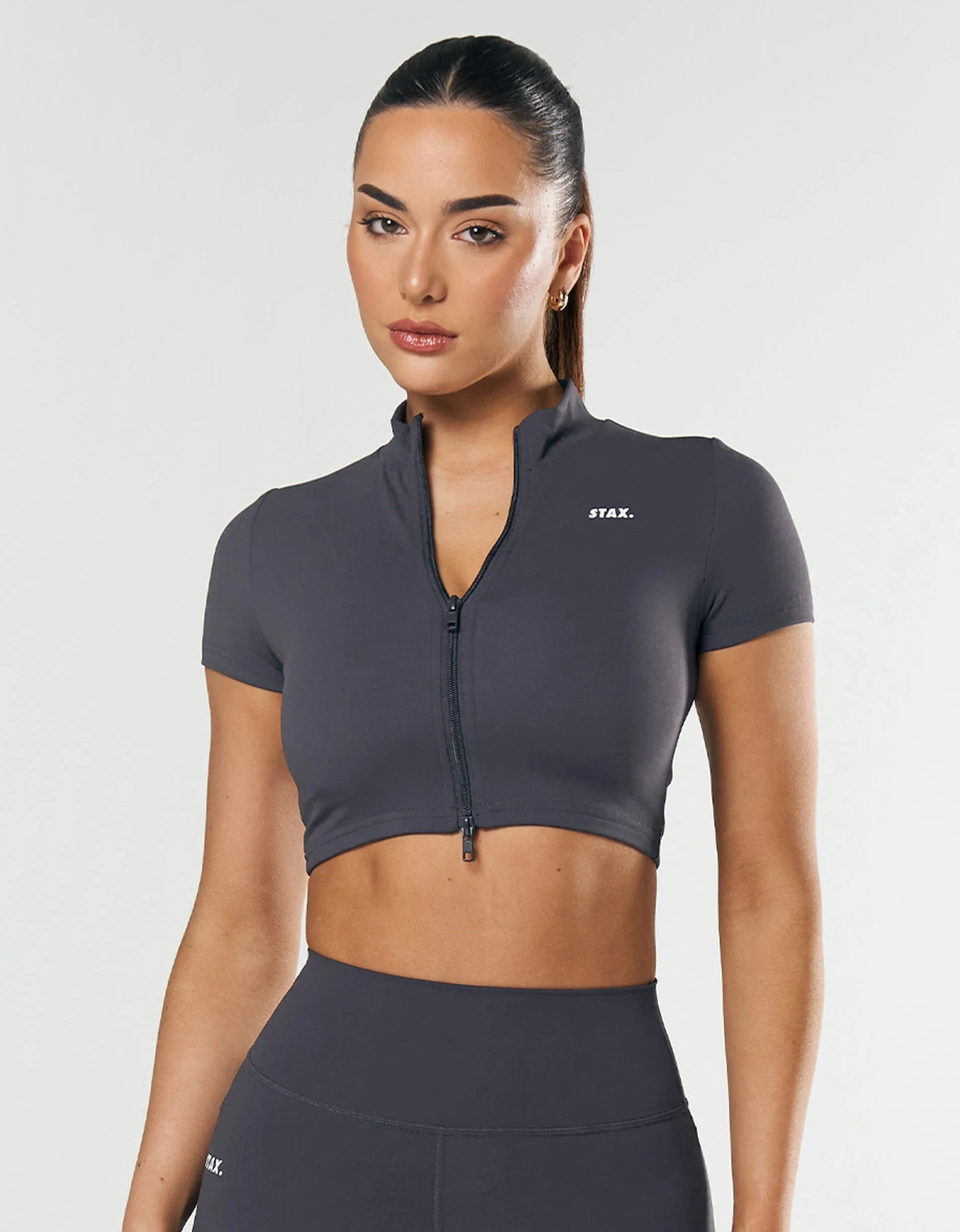 Base Zip Crop NANDEX ™ - Dark Grey | STAX.
