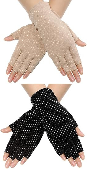 2 Pairs Sunblock Gloves Non Slip UV Protection Driving Gloves Summer Outdoor Gloves for Women and... | Amazon (US)
