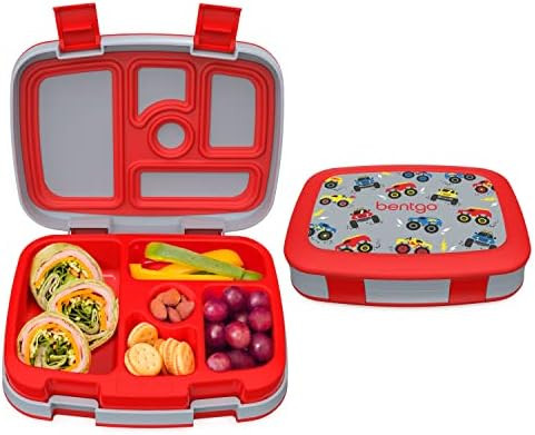 Bentgo® Kids Prints Leak-Proof, 5-Compartment Bento-Style Kids Lunch Box - Ideal Portion Sizes f... | Amazon (US)