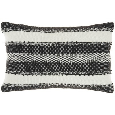 Woven Striped and Dots Outdoors Throw Pillow - Mina Victory | Target