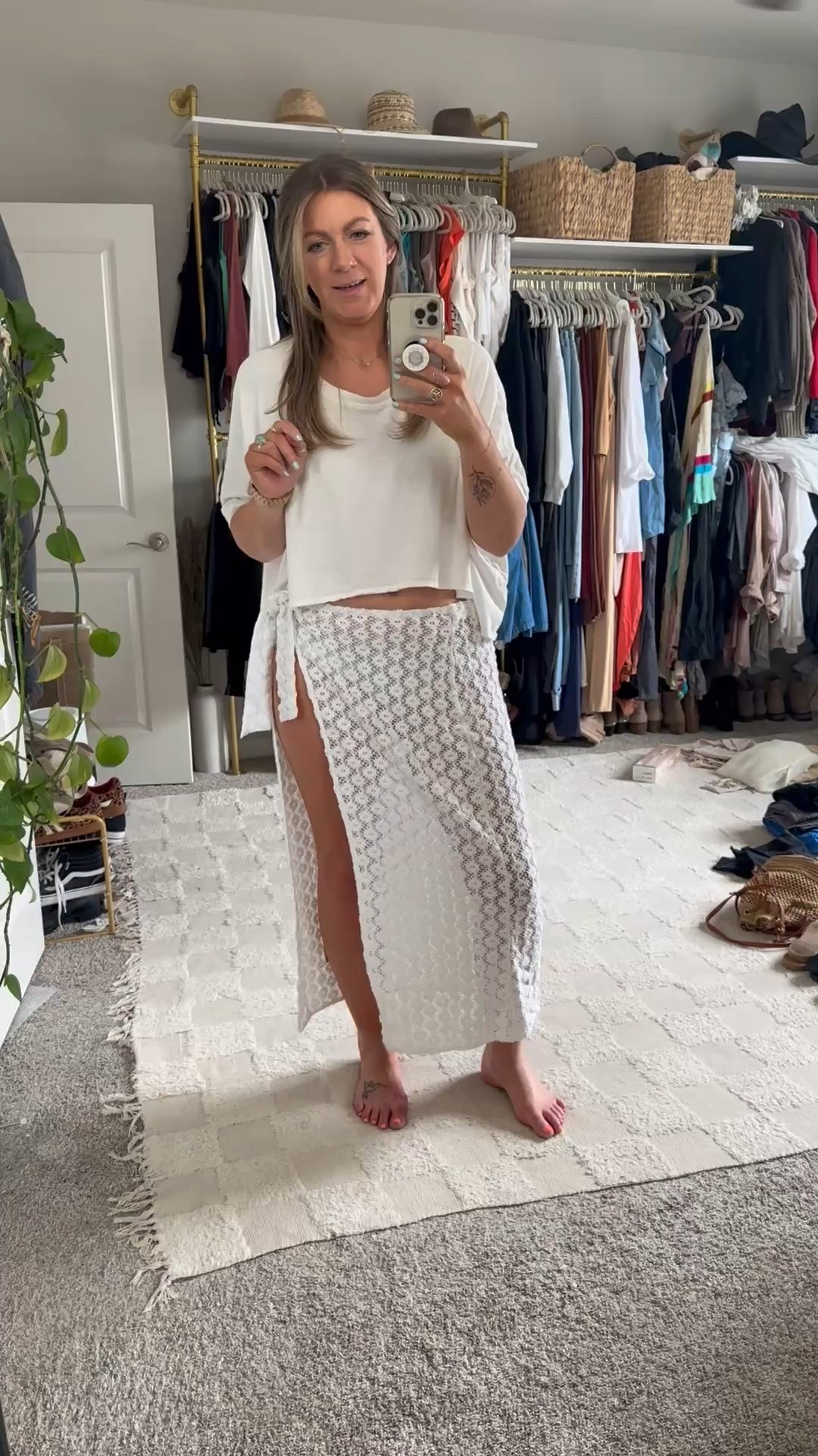 Which swim coverup should I bring? Both are a large

#LTKSwim #LTKMidsize