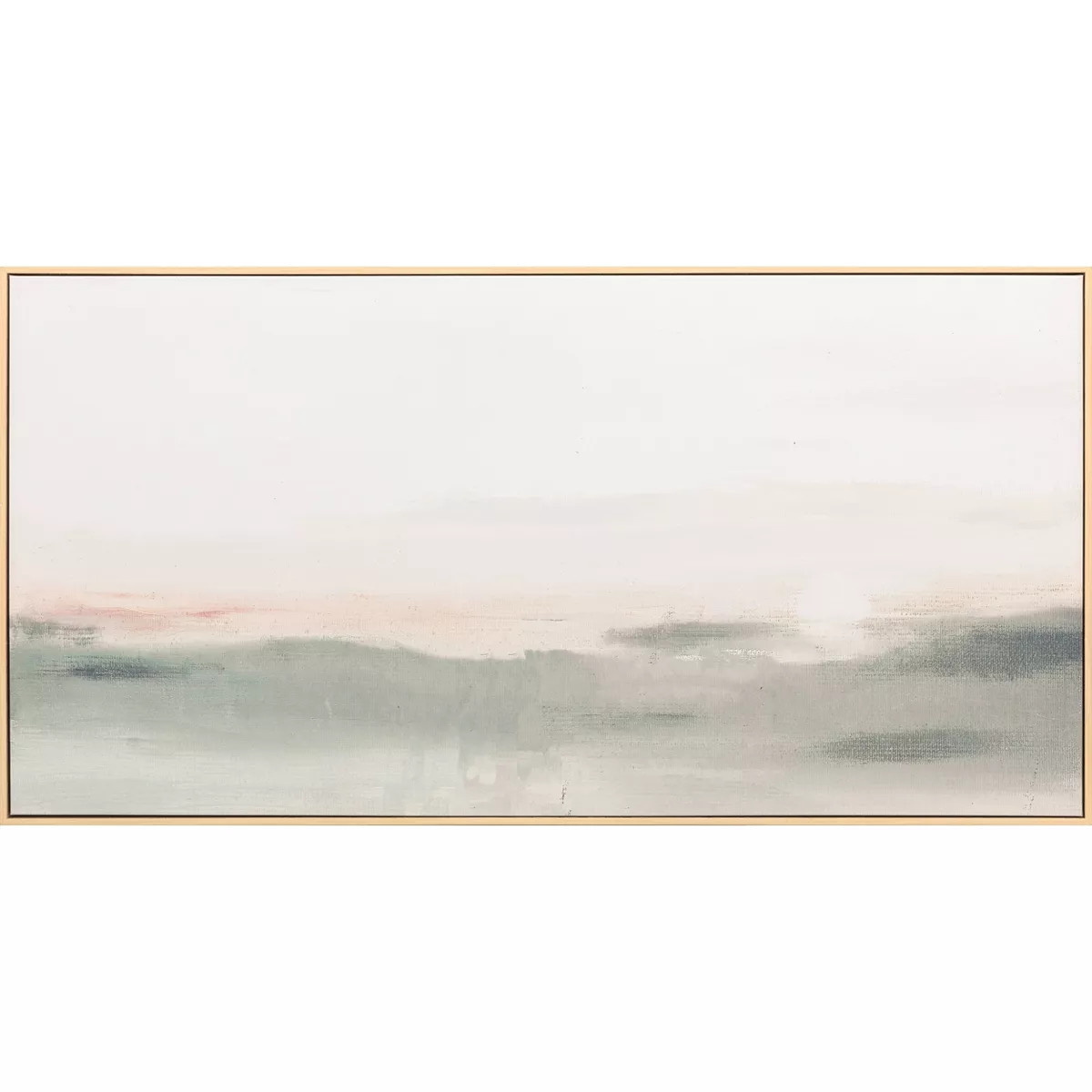 47" x 24" Haze Framed Wall Canvas - Threshold™: Modern Abstract Digital Art, Beige Frame | Target