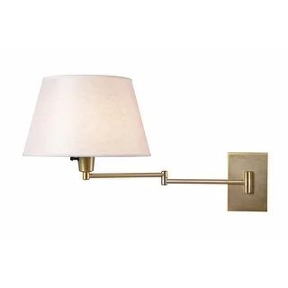 Copper Grove Anticosti Vintage Brass Wall Swing Arm Lamp | Bed Bath & Beyond