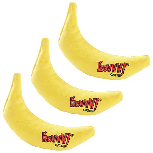 Yeowww! Catnip Yellow Banana Cat Toy | Chewy.com