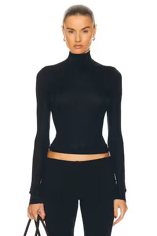 SPRWMN Mock Neck Top in Navy | FWRD 