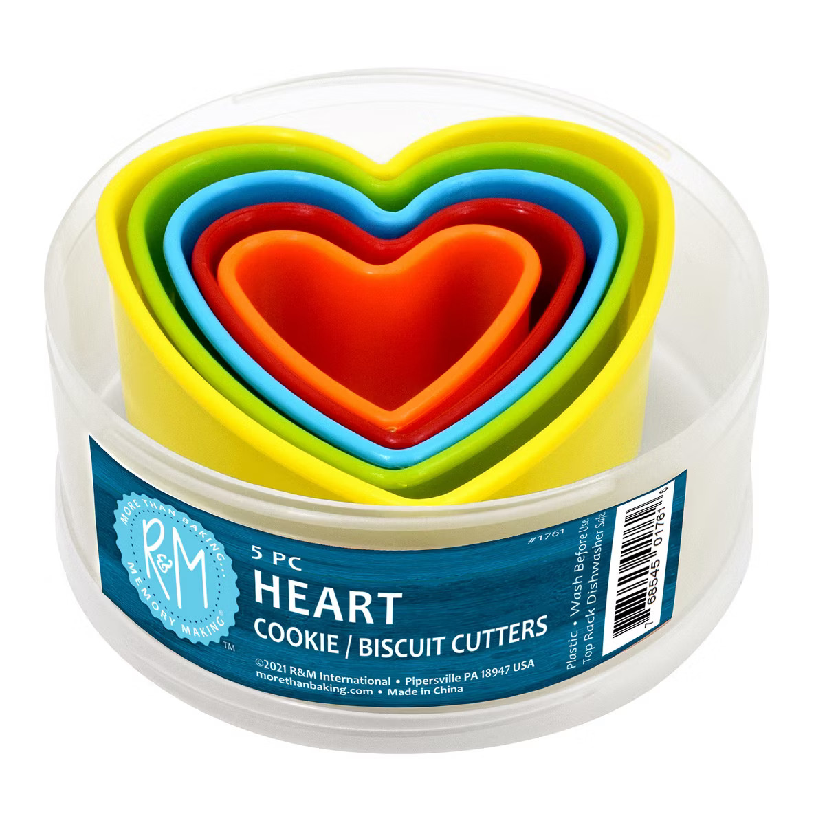 R&M International Heart Cookie and Biscuit Cutters, Assorted Sizes, 5-Piece Set | Target