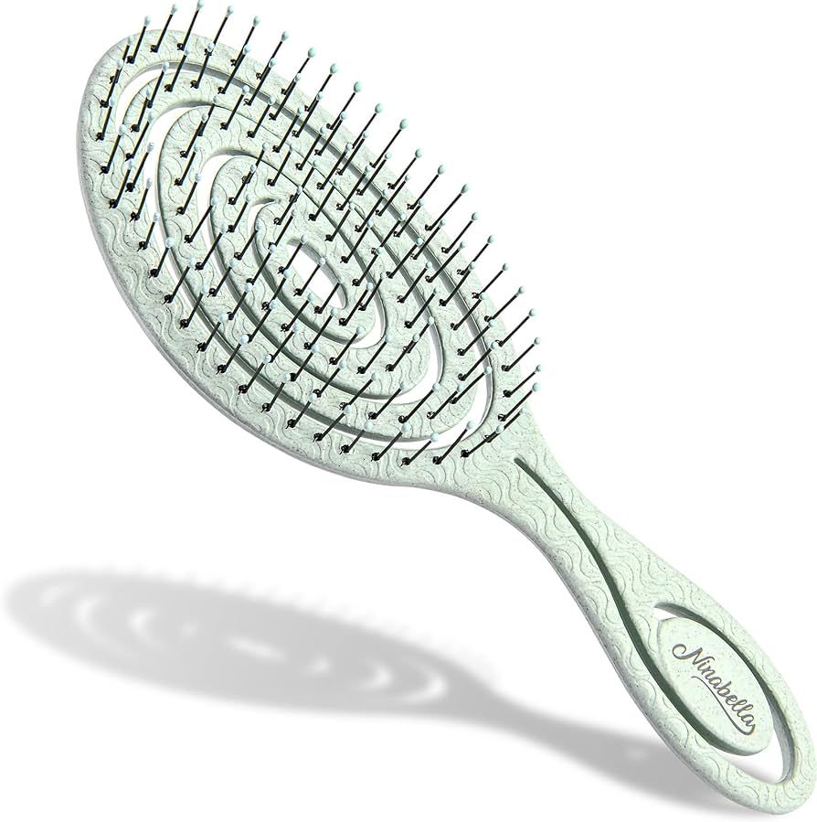 Ninabella Organic Detangling Hair Brush for Women, Men & Children - Does not Pull on Hair - Strai... | Amazon (US)