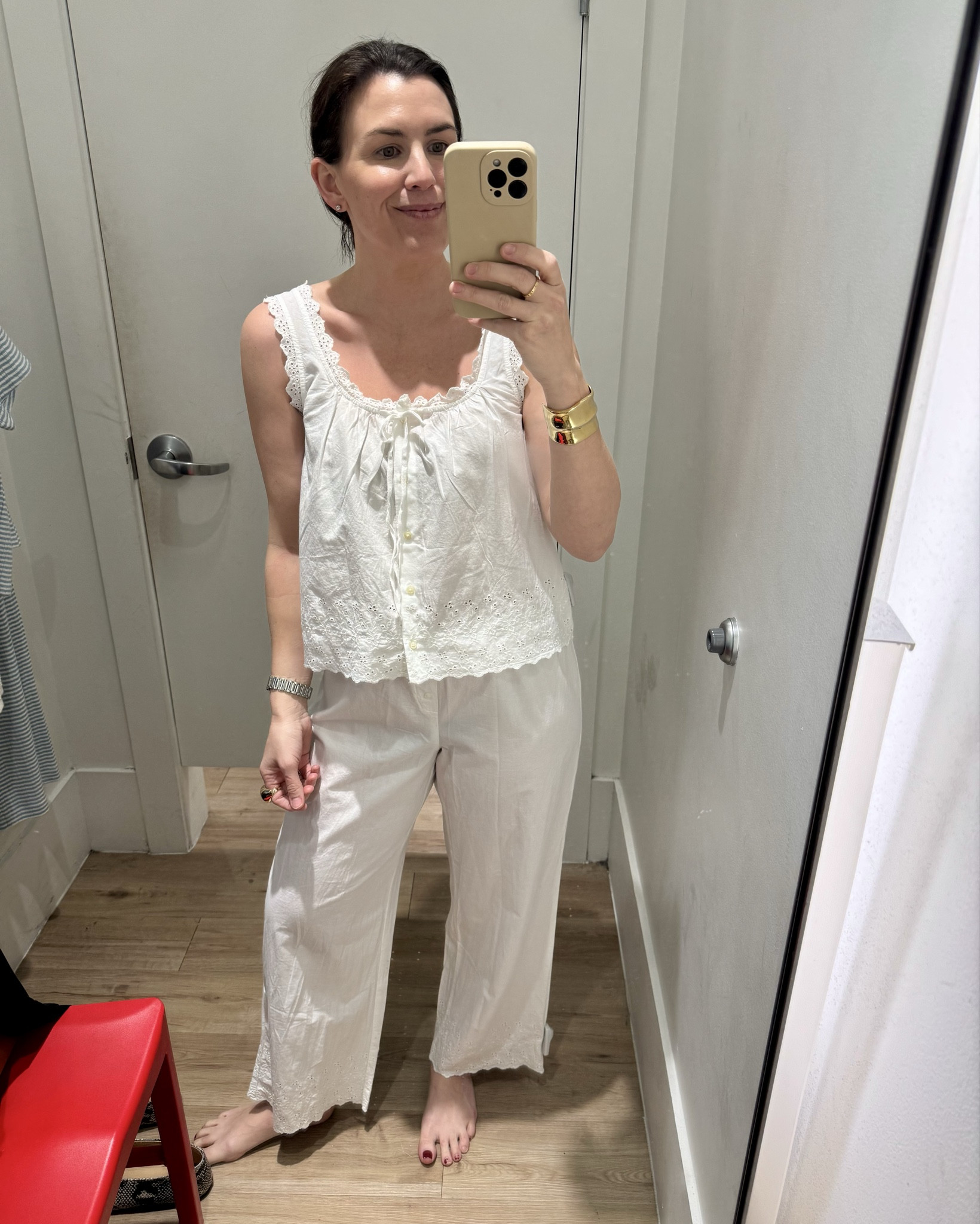 This Gap pj set & sweater has been sitting in my cart. I went to the store today to try on a few things and it’s just as good in person. I 100% plan to style and wear in public. Now need the black. Wearing a medium in bottoms and small in top.  

#LTKmomlife #LTKHome #LTKselfcare