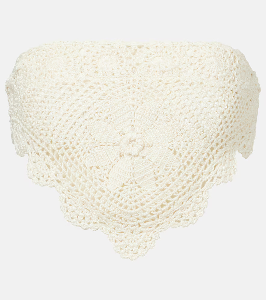 Anna Kosturova Cotton crochet crop top | Mytheresa (US/CA)