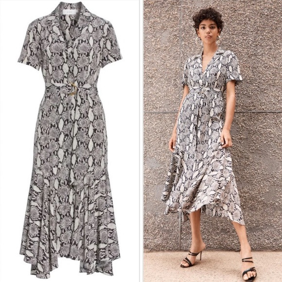 A.L.C. “Clarkson Snake-Print Midi Shirt Dress” | Poshmark