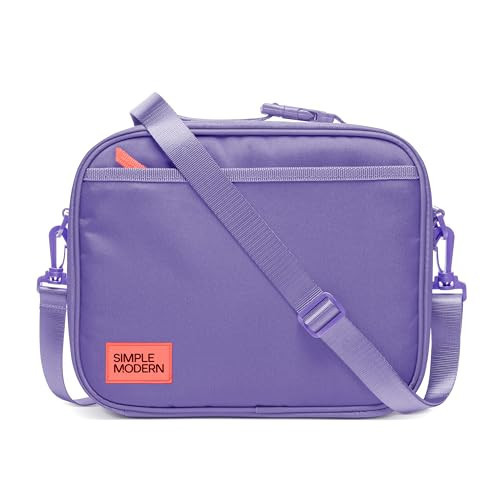 Simple Modern Hadley with Shoulder Strap | Lunch Box for Kids, Teens, and Adults | Insulated Bag for Girls, Boys, Women, Men | Meal Containers with Exterior and Interior Pockets | Purple Rain | Amazon (US)