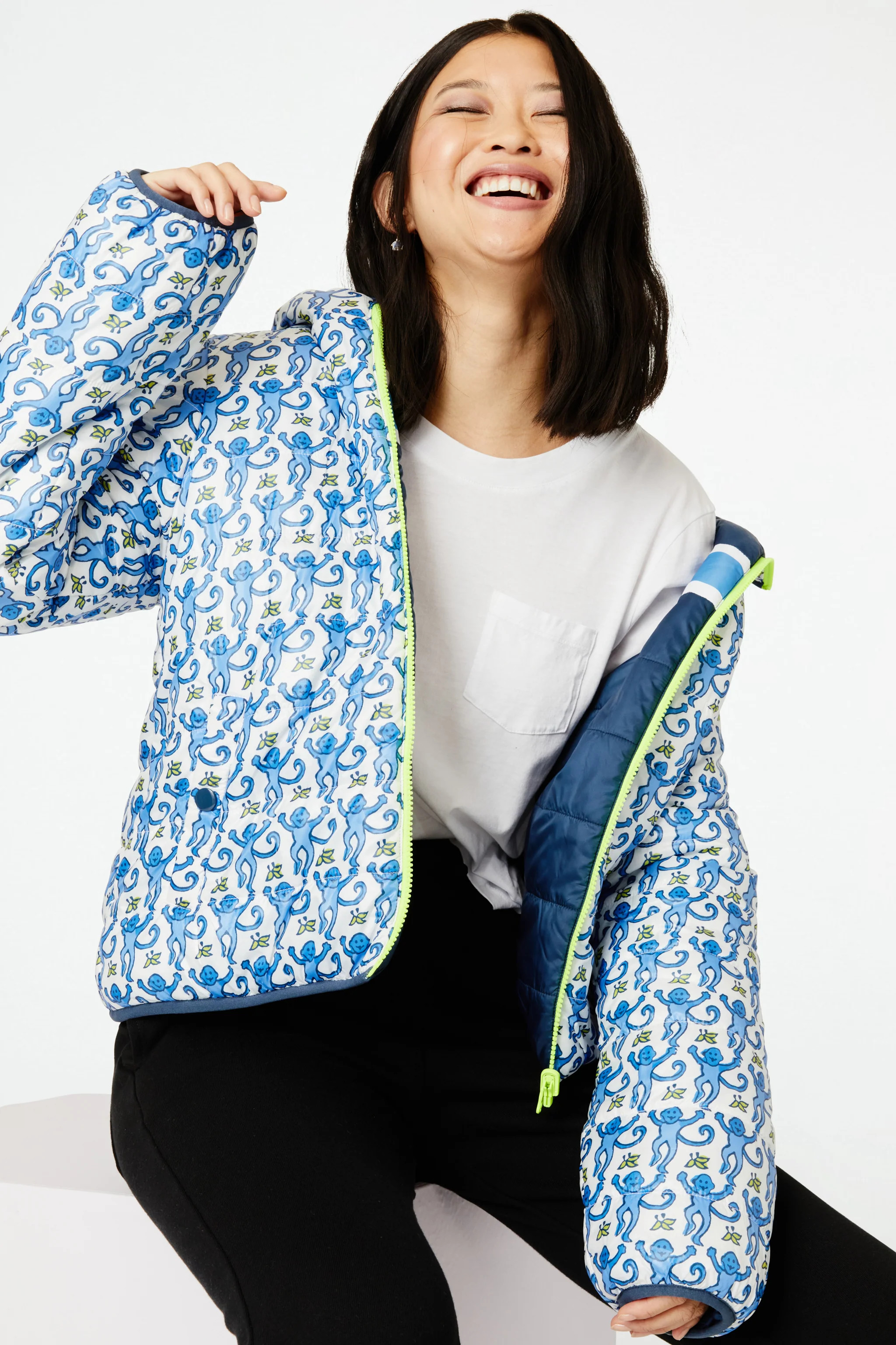Monkey Reversible Hooded Puffer | Roller Rabbit | Roller Rabbit