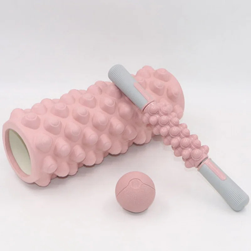 3 in 1 Foam Roller Set Trigger Point Foam Roller, Massage Roller Stick, Massage Ball for Deep Mus... | Wayfair North America