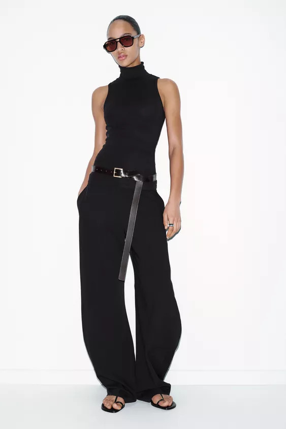 HIGH COLLAR SLEEVELESS TOP | Zara US