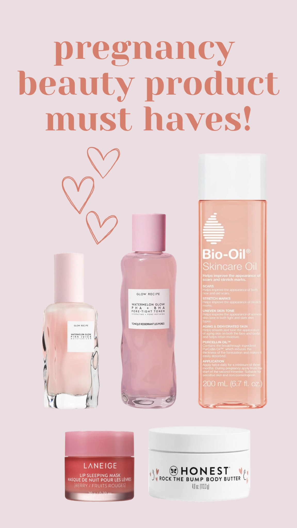 My pregnancy beauty must haves! I used the Bio Oil with the Honest Bump Butter and managed to avoid getting stretch marks!! (I’m prone to stretch marks so I was SHOCKED!) 

#LTKunder50 #LTKcurves #LTKbump