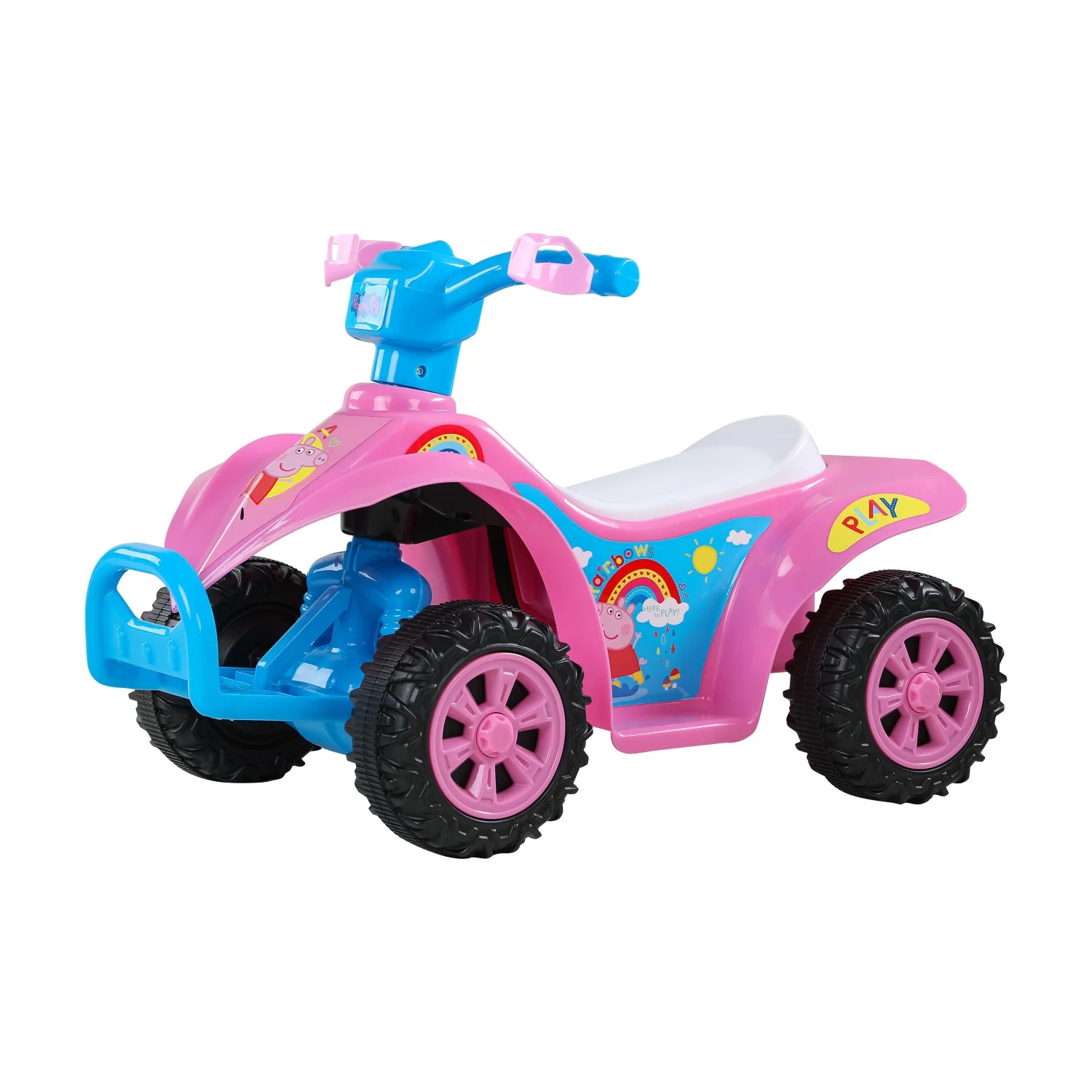 6V Peppa Pig ATV Quad, 6V Battery Powered Ride On for Kids Ages 1.5+, Pink | Walmart (US)