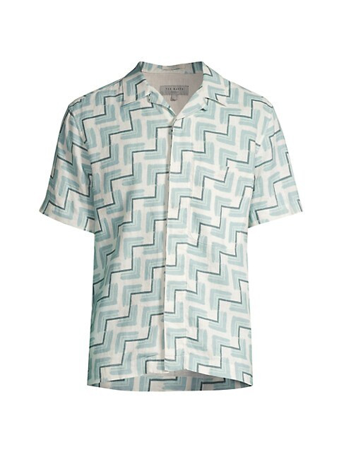 Brecon Retro Geometric Button-Front Shirt | Saks Fifth Avenue