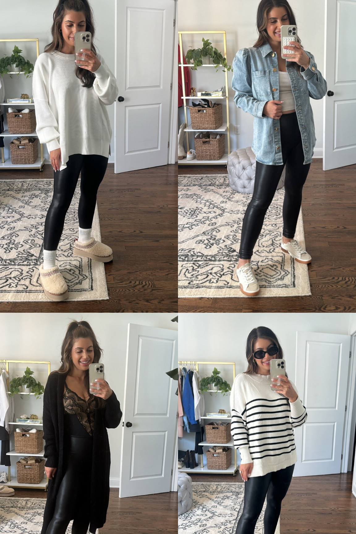 @spanx faux leather leggings on major sale! Love these I wear them so much and they can be dressed up or down. If in betweeen sizes size up I wear a medium petite 

#LTKGiftGuide #LTKCyberWeek #LTKHoliday