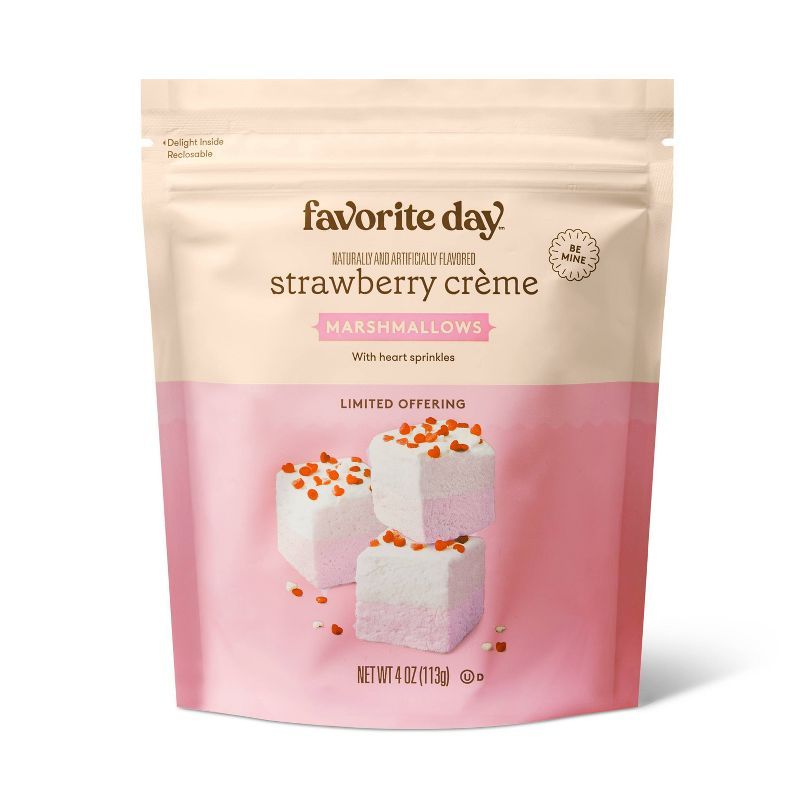 Valentine's Strawberry Créme Marshmallows with Heart Shapes - 4oz - Favorite Day™ | Target