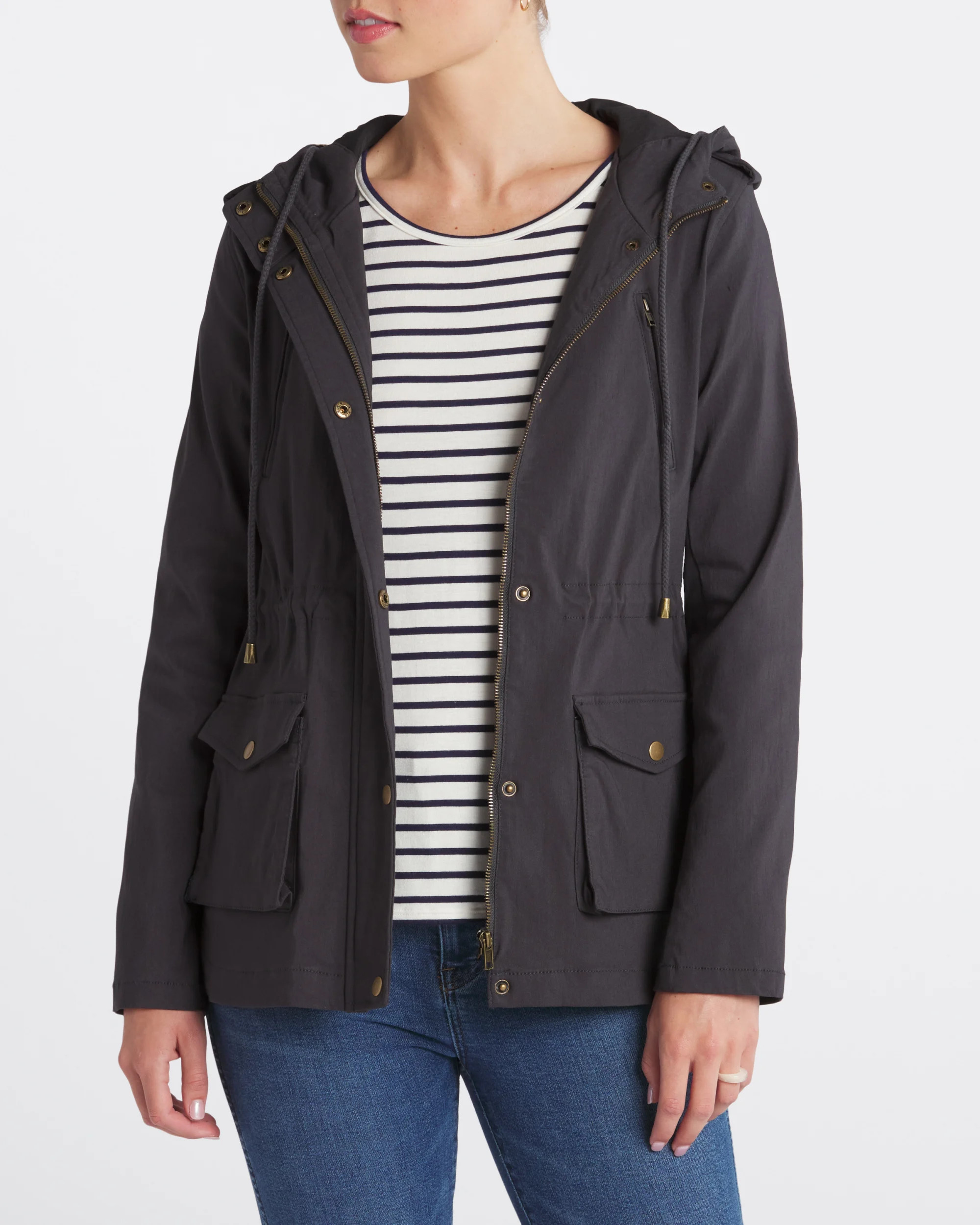 Holly Contrast Hood Cargo Jacket | Stitch Fix