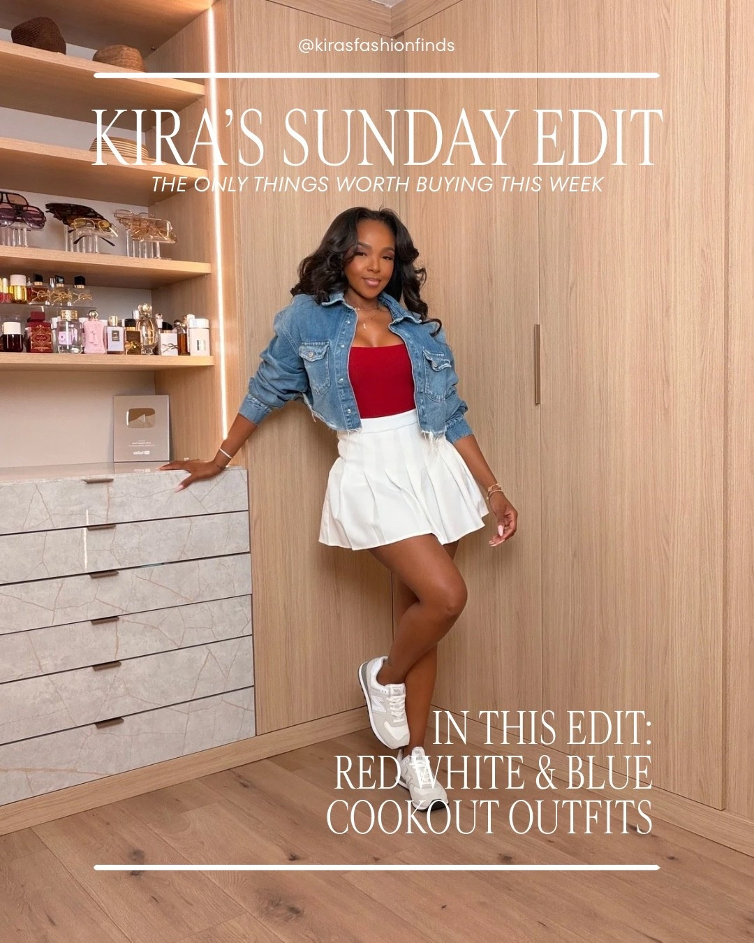 Soft summer pieces, easy styling, and all the red, white & blue outfit inspo without feeling cheesy 🤍❤️💙

This week’s Sunday Edit is full of casual cookout outfits, comfy summer basics, cute sneakers, denim layers, easy sets, and effortless pieces you can wear all weekend long 🥹✨

I linked all the outfits, accessories, shoes, and extras that always get asked about — the kind of pieces you’ll keep rewearing all summer.

If something opens in another color first, still click it because a lot of these pieces come in multiple options 🤍

Everything is linked below ✨
