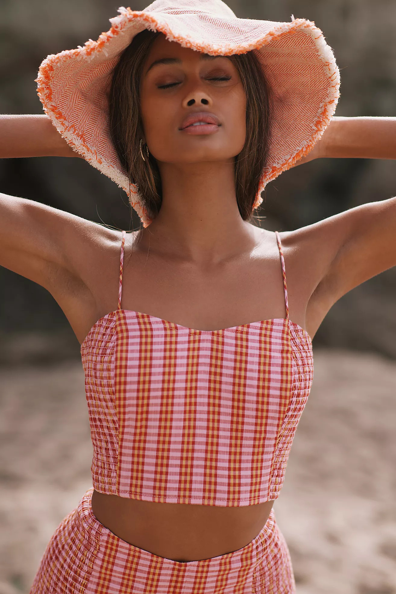 By Anthropologie Gingham Crop Tank | Anthropologie (US)