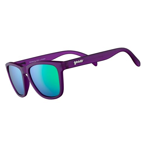 goodr Gardening With a Kraken Polarized Sunglasses, Medium Sized (OG), Dark Purple Translucent Lens with Light Green Mirrored Reflective Lens, UV400 Protection, No Slip, No Bounce | Amazon (US)