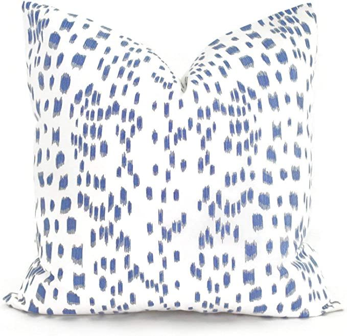 Flowershave357 Brunschwig Fils Les Touches Cadet Blue and White Decorative Pillow Cover 18x18 Eur... | Amazon (CA)