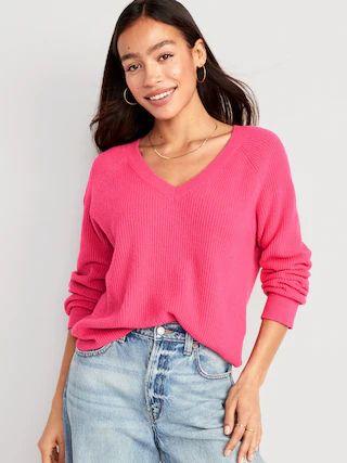 SoSoft Loose V-Neck Sweater for Women | Old Navy (US)