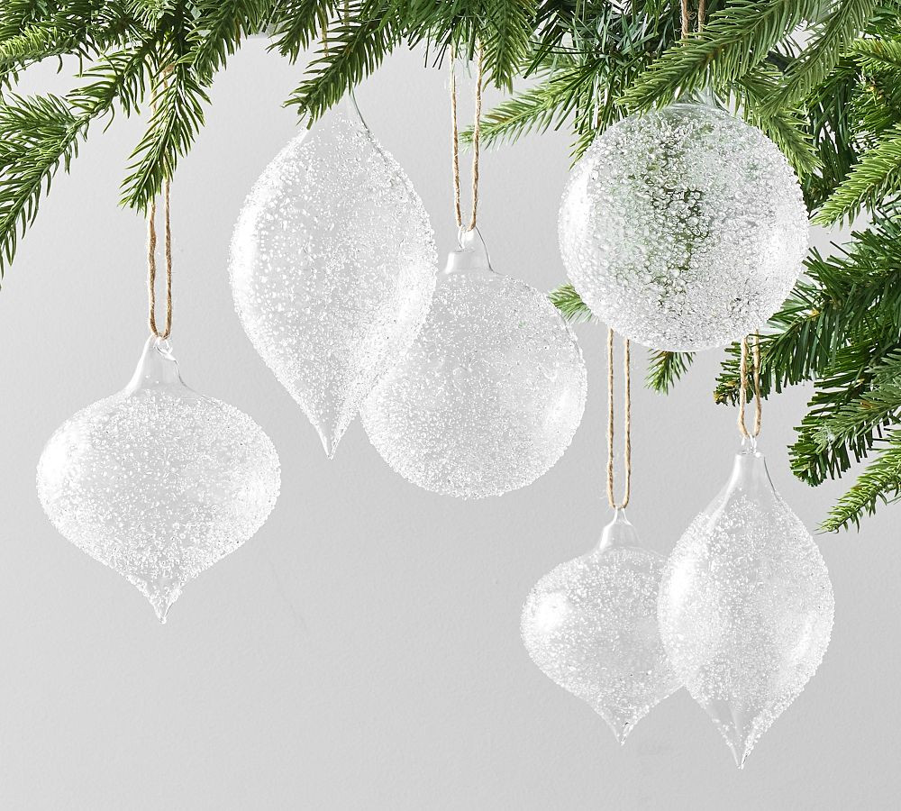 Clear Speckled Ornament Box Set Of 6 | Pottery Barn (US)
