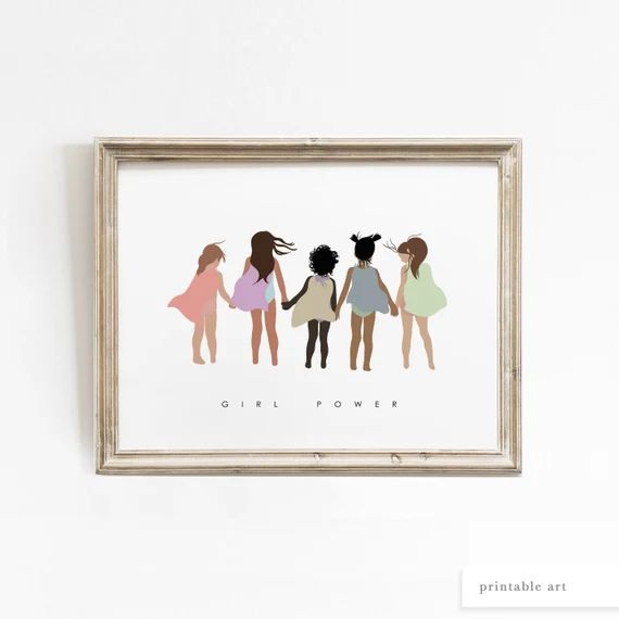 Girl Power Print Printable Wall Art Nursery Wall Art Teen | Etsy | Etsy (US)