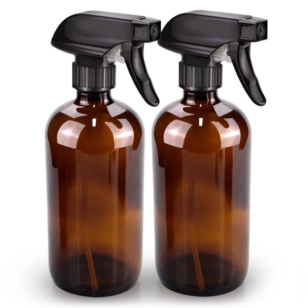 Glass Spray Bottle, Amber Glass Spray Bottle Set & Accessories for Non-toxic Window Cleaners Arom... | Amazon (US)