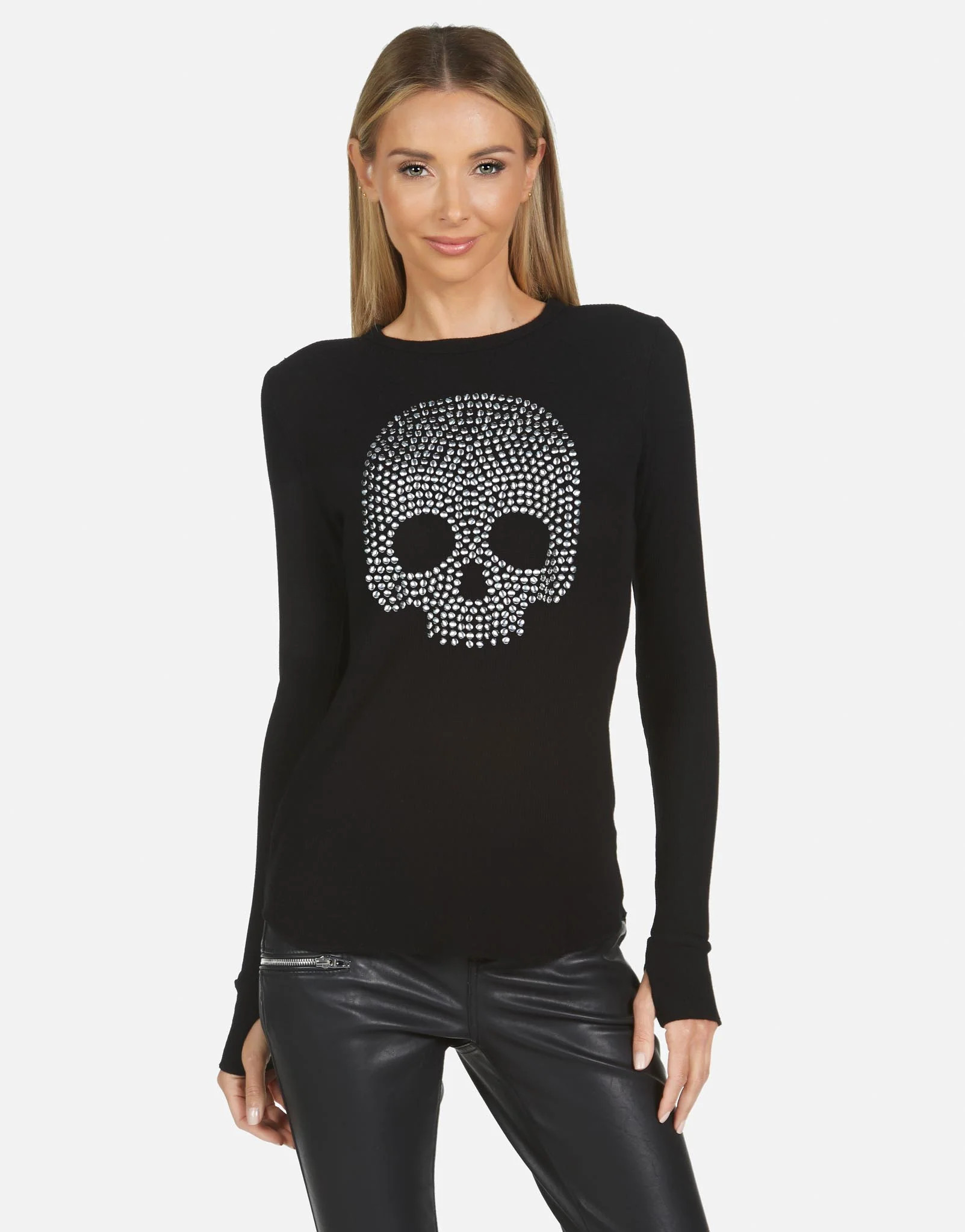 Nailhead Skull L/S Fitted Thermal | Mckinley Lauren Moshi | Lauren Moshi