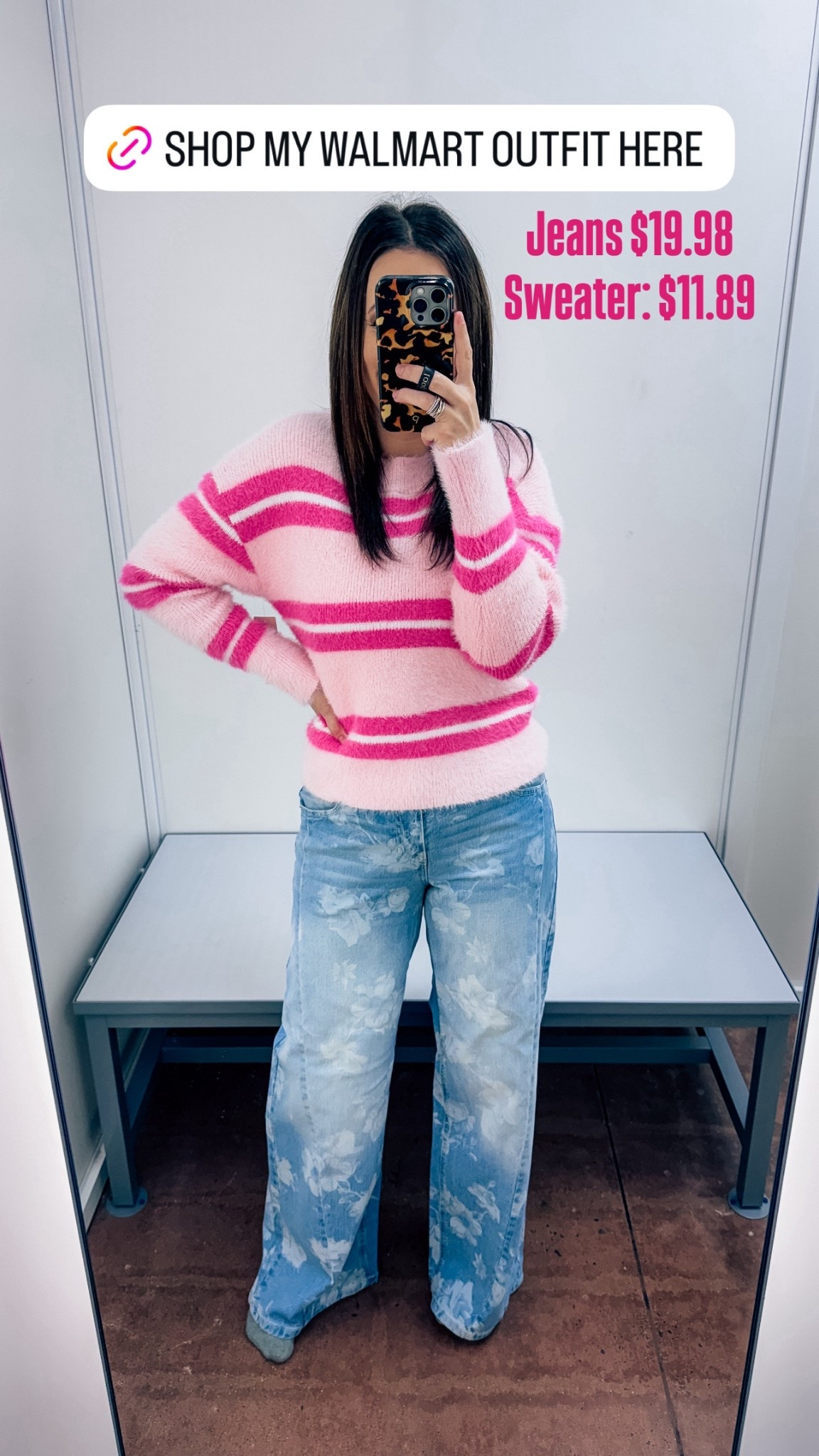 Walmart sweater find and blue Jean denim - look for less - winter and Valentine’s Day finds under $20

#LTKFindsUnder100 #LTKgrwm #LTKFindsUnder50