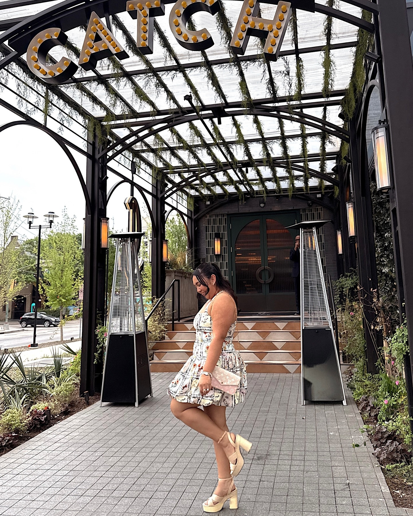 Extra late birthday dinner was worth the wait ✨ 

whole outfit is from @macys 
bag is from @keekshandbags