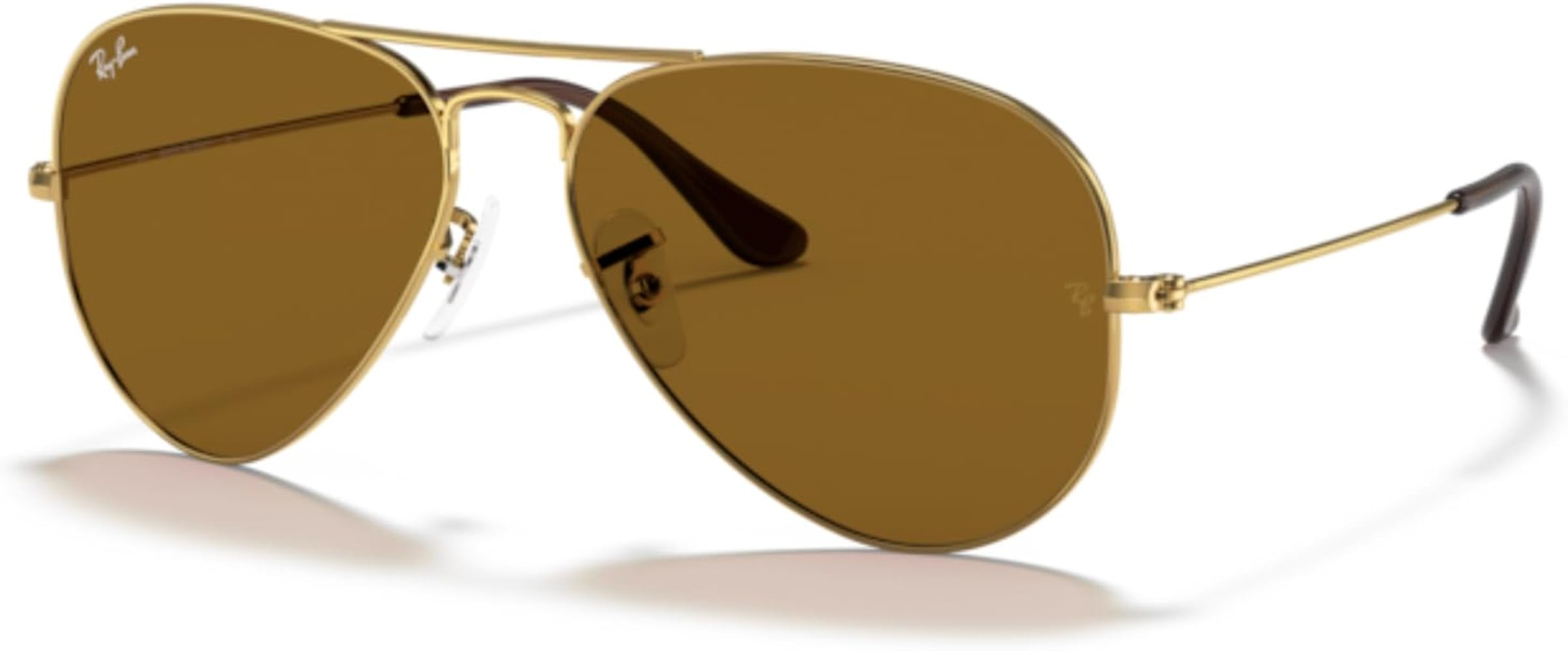Ray-Ban RB3025 Metal Aviator Sunglasses For Men For Women + BUNDLE with Designer iWear Eyewear Ca... | Amazon (US)