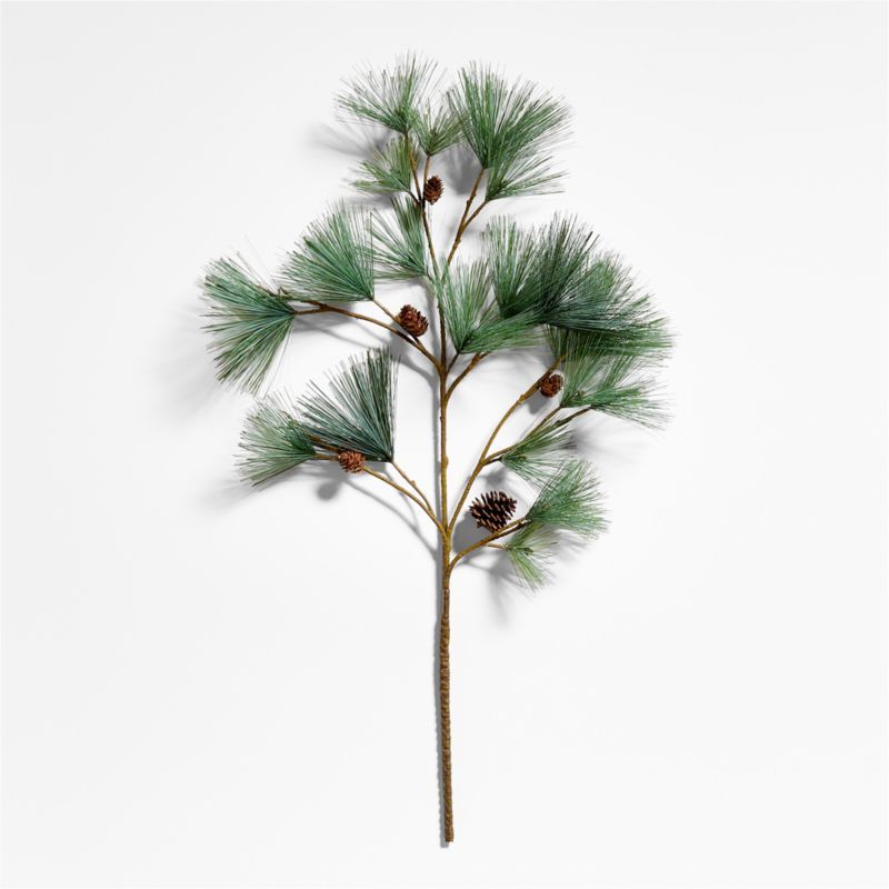 Faux Pine Needle Stem with Pinecones | Crate & Barrel | Crate & Barrel
