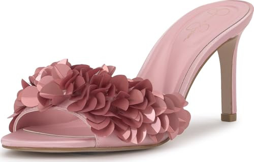 Jessica Simpson Palora High Heel Sequin Sandal, Powder Pink, 8.5 | Amazon (US)