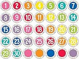 Schoolgirl Style - Hello Sunshine | Student Numbers Colorful Cut-Outs, Classroom Décor, 35 Pieces | Amazon (US)