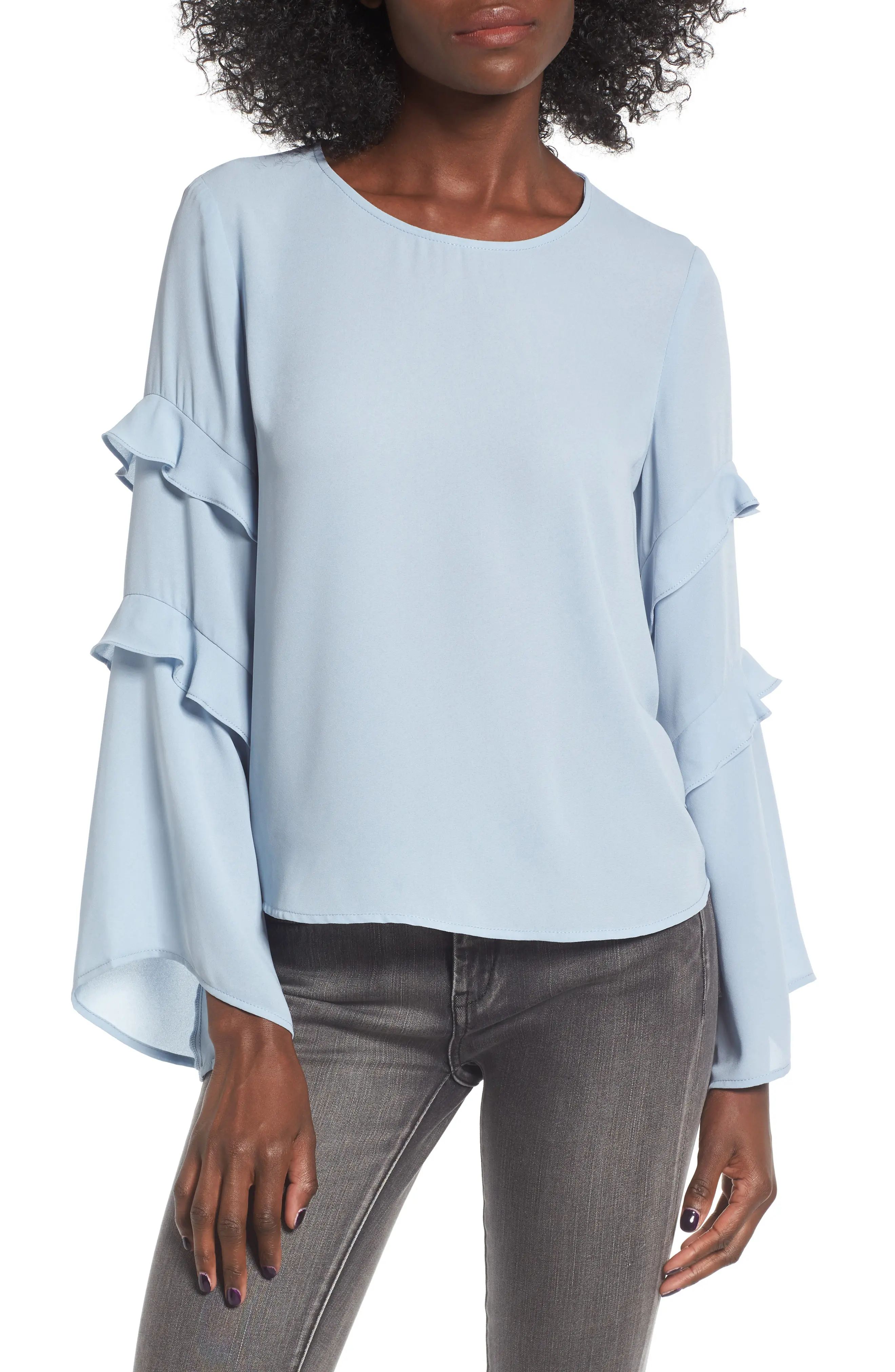 Ruffle Bell Sleeve Blouse | Nordstrom