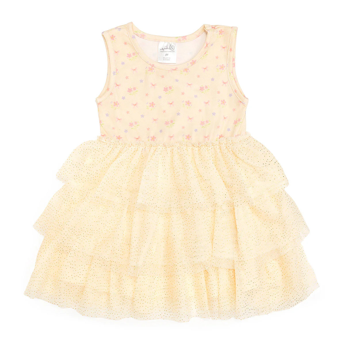 Lemon Floral Tank Tutu Dress | Sweet Wink