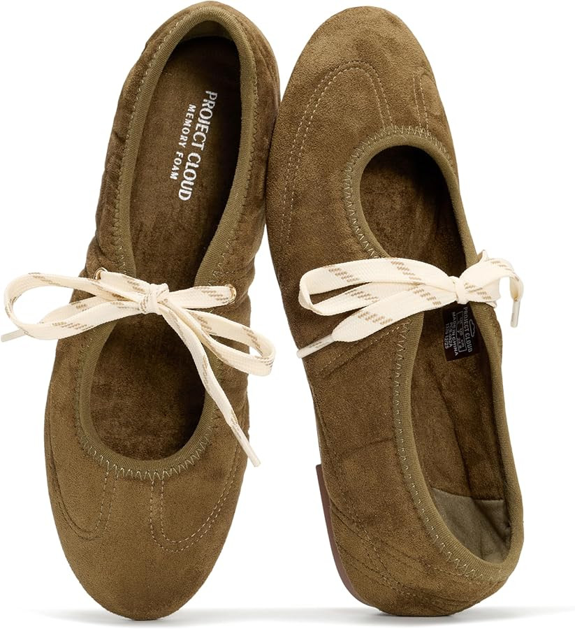 Project Cloud Fashion Mary Jane Shoes Women - Womens Ballet Flats with Memory Foam Insole - Light... | Amazon (US)