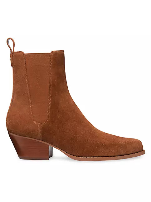 Kinlee 50MM Suede Chelsea Booties | Saks Fifth Avenue