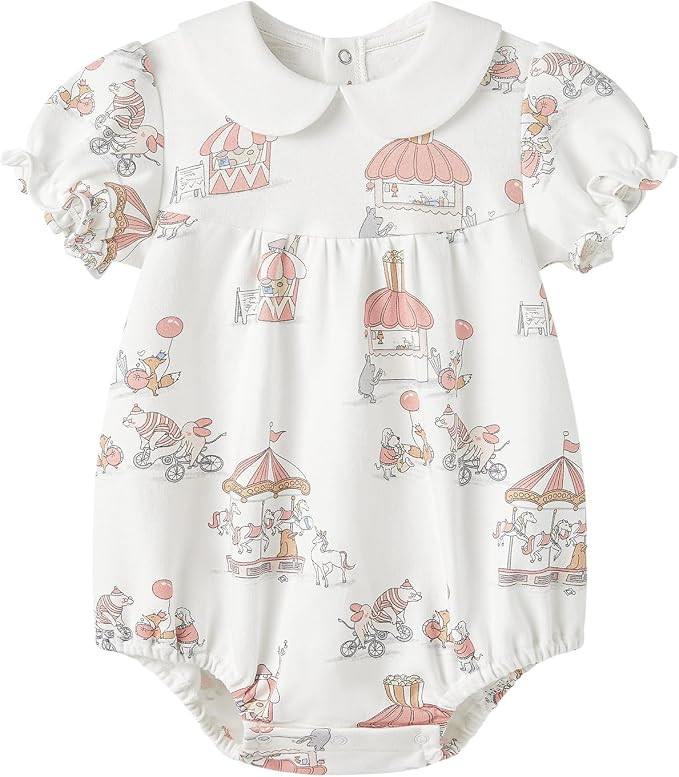 pureborn Baby Girls Boys Bodysuit Super Soft Cotton Romper 0-24 Months | Snaps, breathable, one-p... | Amazon (US)